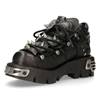 New Rock - M110S1 Niedrige Schuhe - Schwarz/Silberfarben Product image